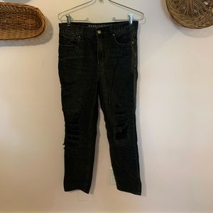 American eagle black mom jeans
